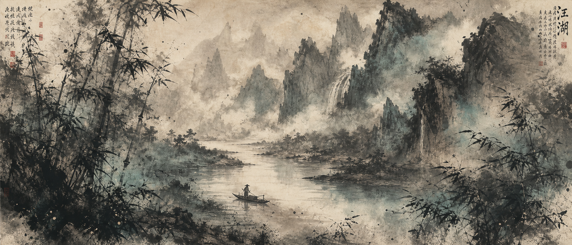 水墨山河